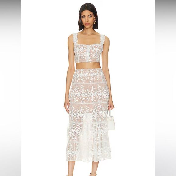 Bronx and Banco Megan Two Piece Set in White - Picture 1 of 6